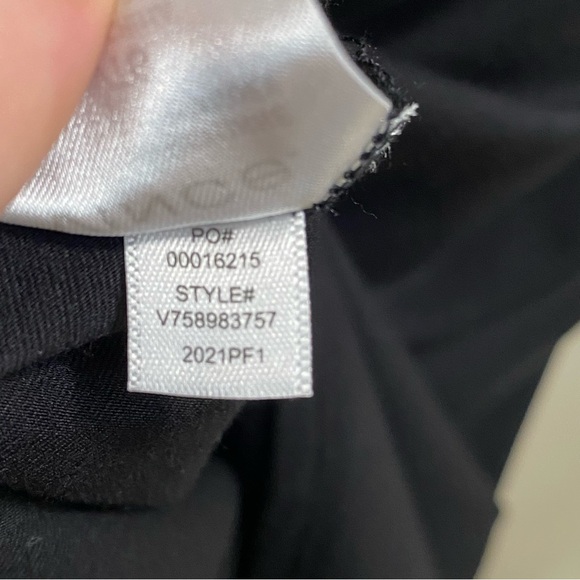 NWT Vince Double V-Neck Popover Dress Black Size XL - Picture 9 of 13